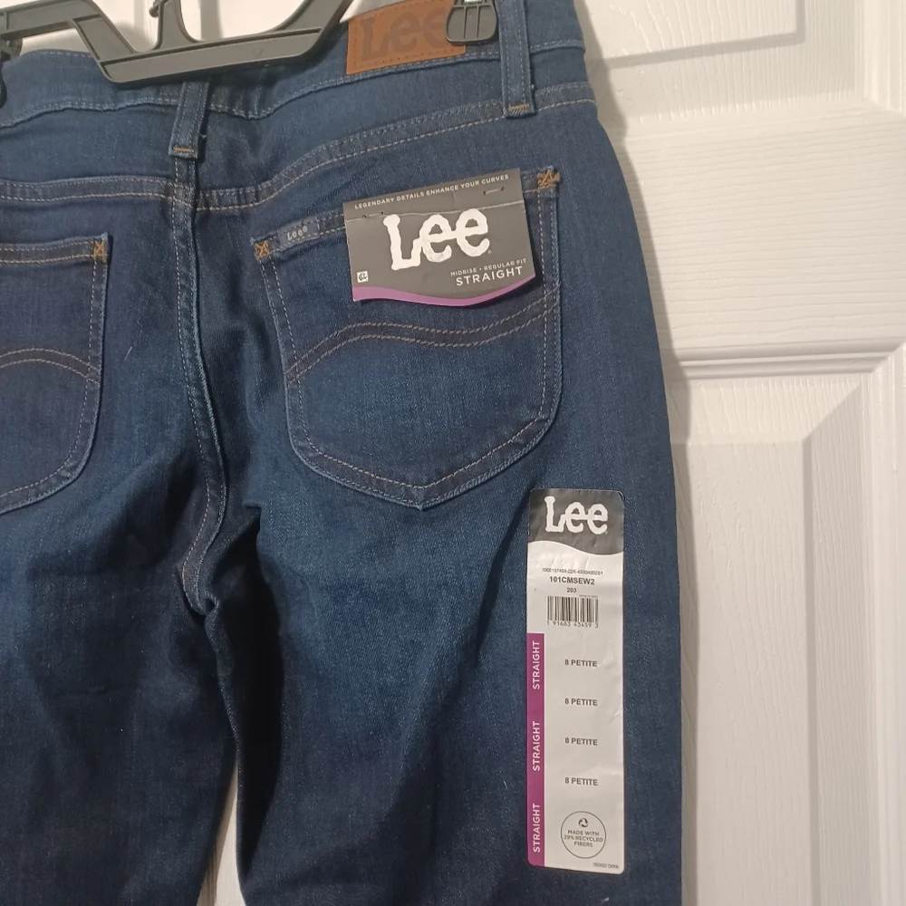 LEE Midrise Straight Regular Fit Sz 8 Petite